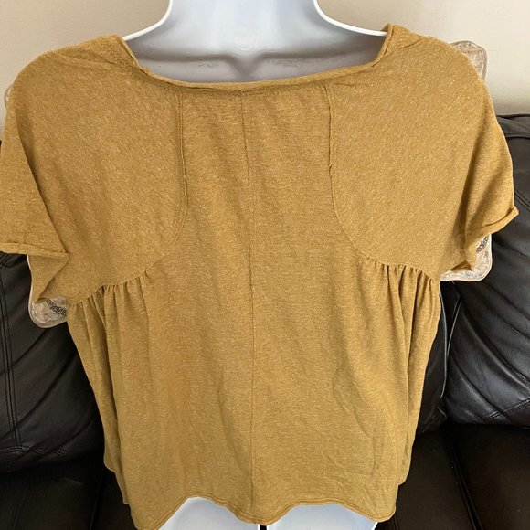 WE THE FREE - Short Sleeve Loose Fit Boxy Tee (Mustard) - Picture 4 of 4